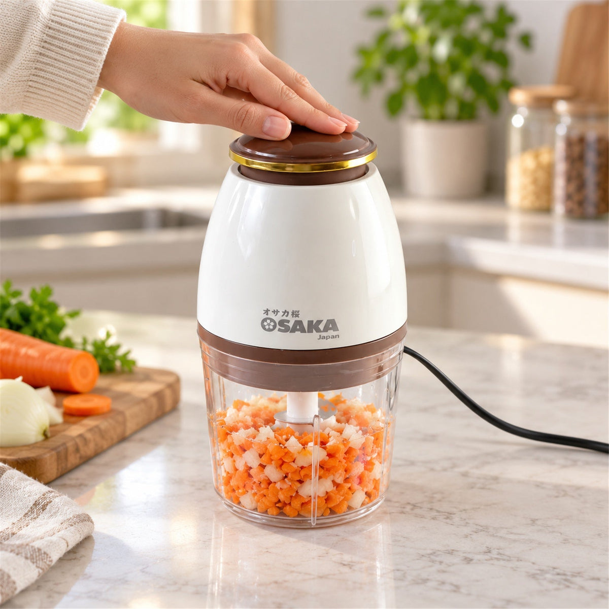 700ML electric vegetable chopper with steel blades