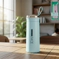 Glass water bottle with leak proof lid