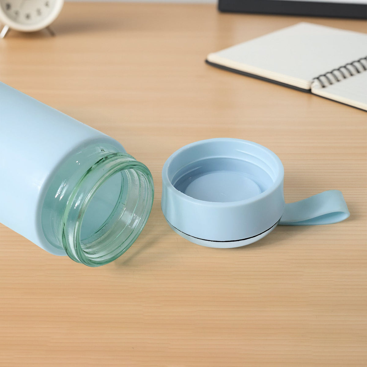Durable leak proof glass water bottle