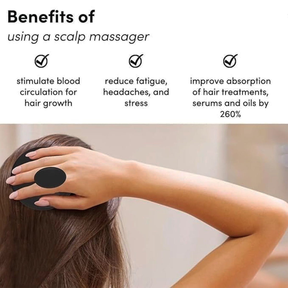 Durable scalp massager brush with silicone bristles