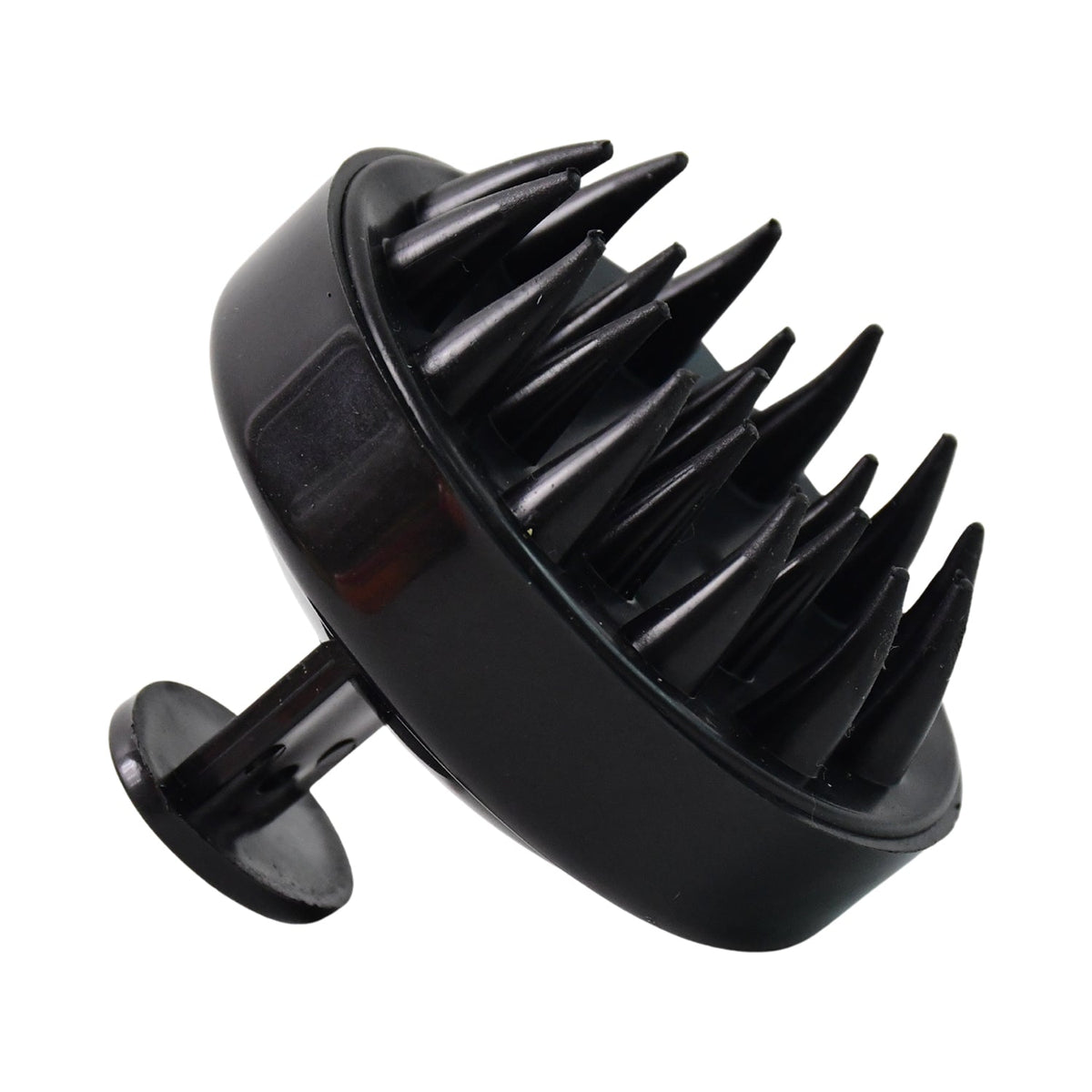 Soft silicone bristles providing a gentle scalp massage